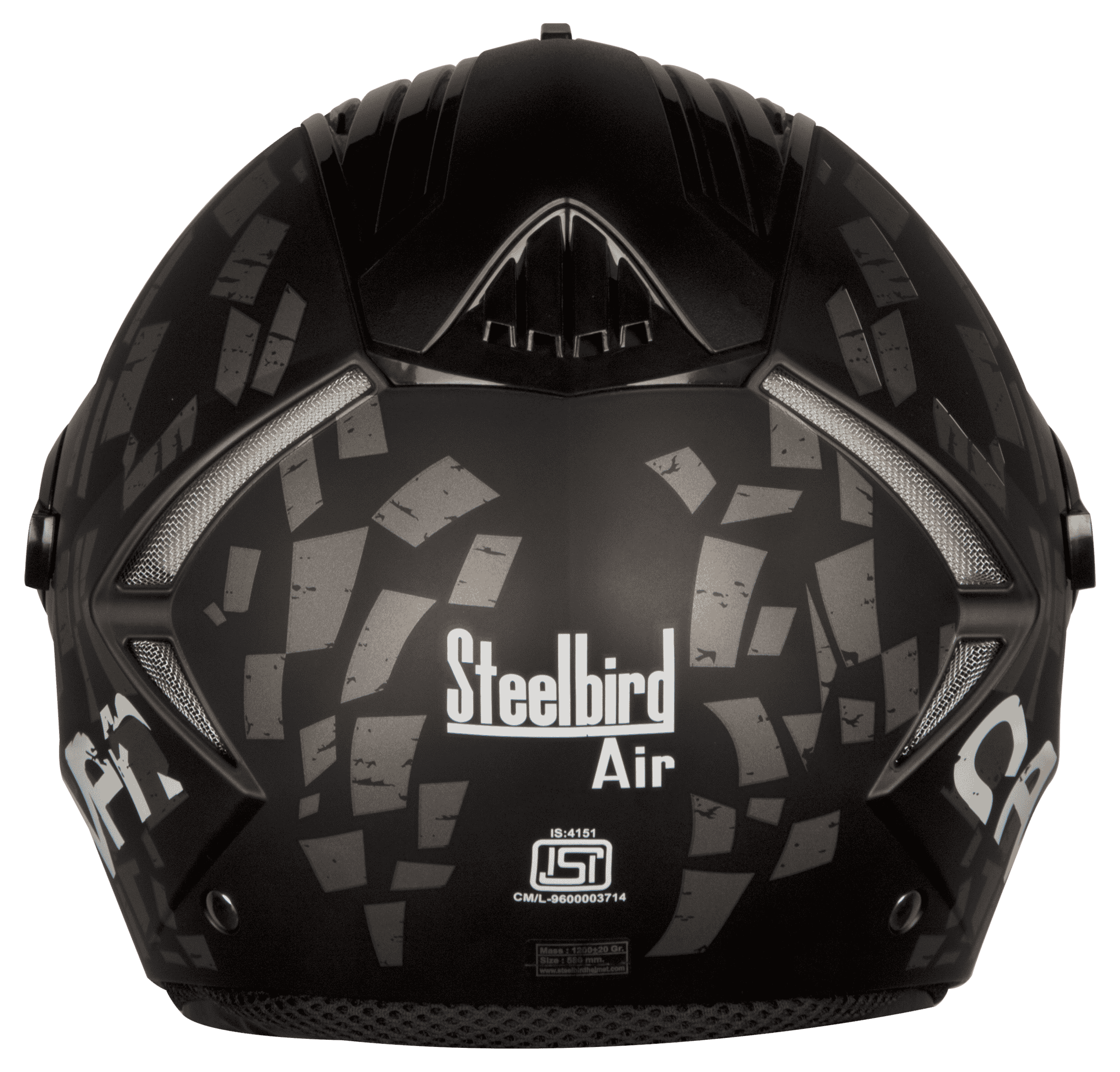 SBA-2 Seven Mat Black With Grey ( Fitted With Clear Visor  Extra Silver Chrome Visor Free)